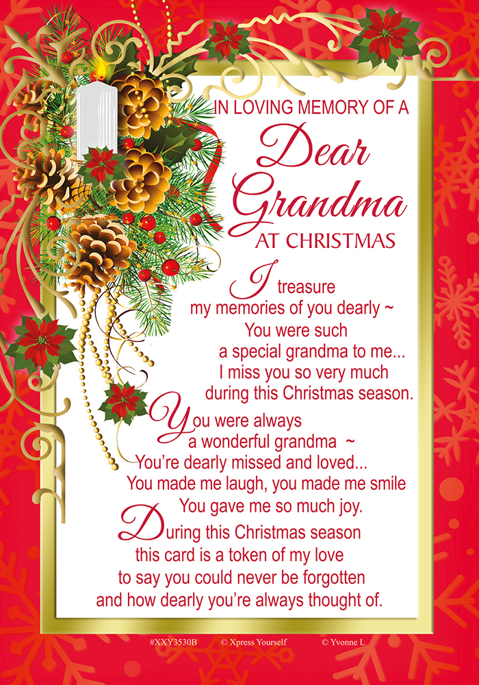 Xpress Yourself Memorial Christmas Grandma 6pk