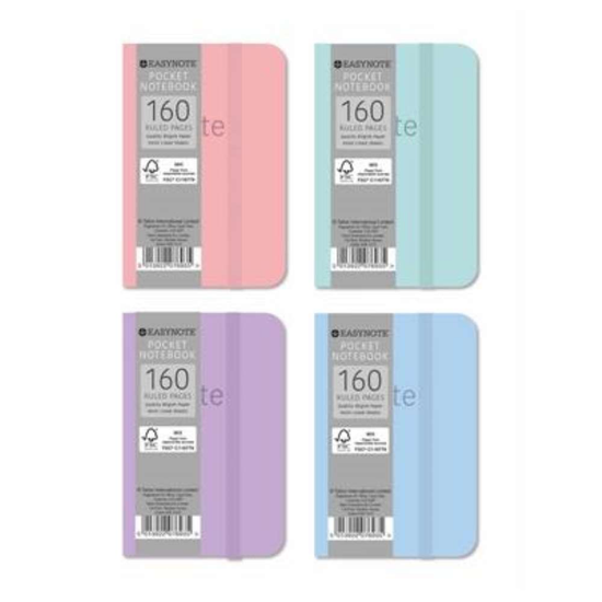 Notebook Pocket Soft Touch 160 Pages Assorted