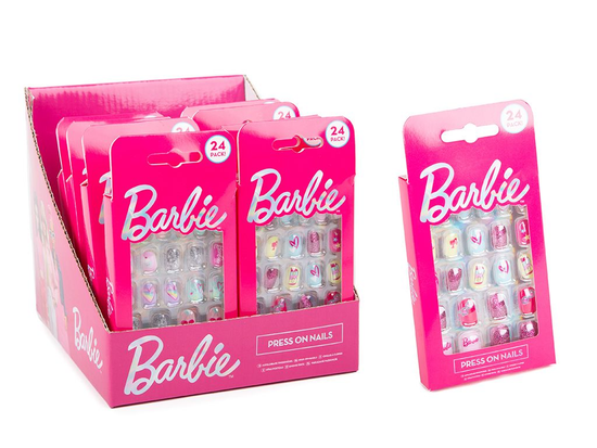 Barbie Press On Nails 24pk (Design May Vary)