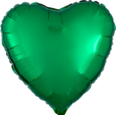 Anagram Foil Balloon Metallic Green Heart 18"