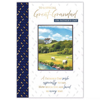 Kingsley 6-pack C50 Father's Day Great-Grandad greeting cards, featuring colorful designs and heartfelt messages.