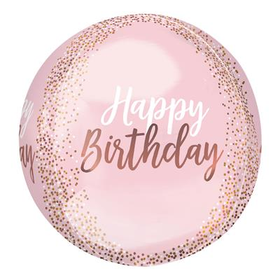 Anagram Foil Balloon 16" Orbz Birthday Blush