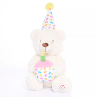 White Tiger Feet Soft Toy Birthday Bear, plush stuffed animal with soft fur and detailed features, perfect for gifting or cuddling.