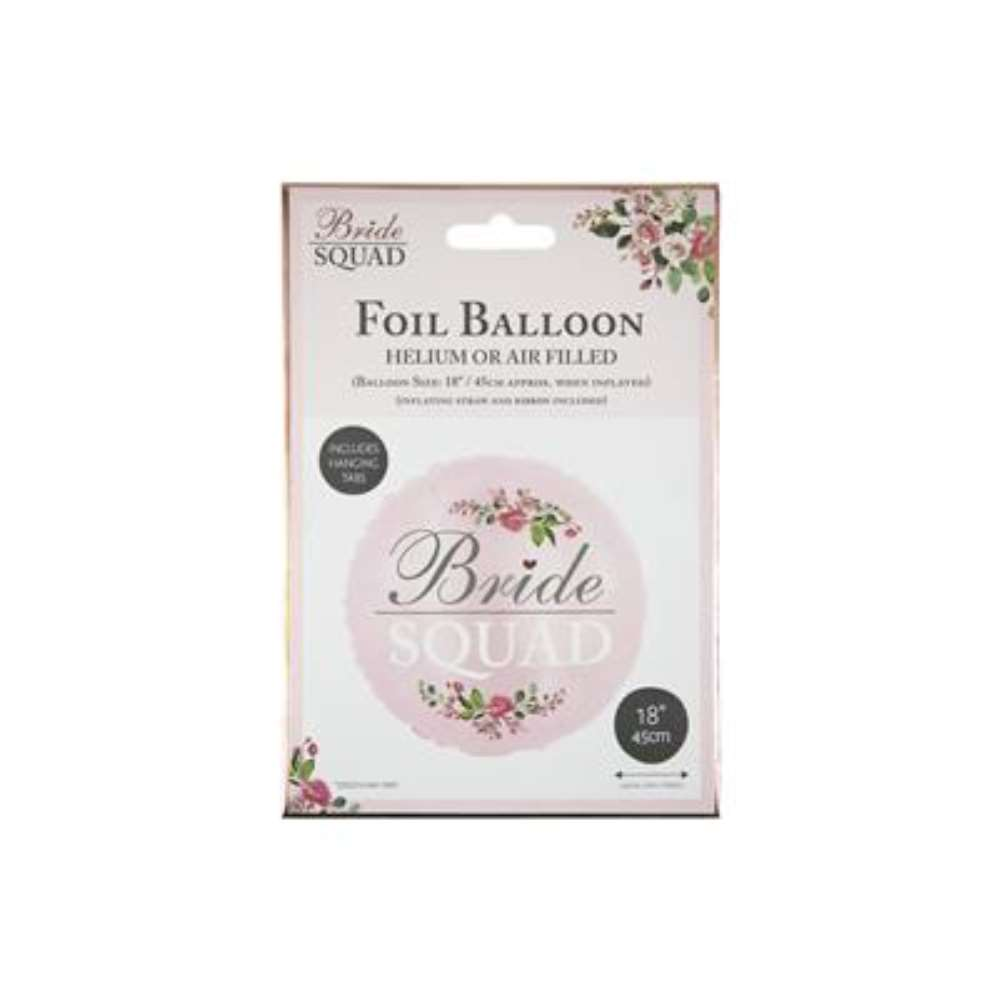Foil Balloon 18" Pink Bride Squad