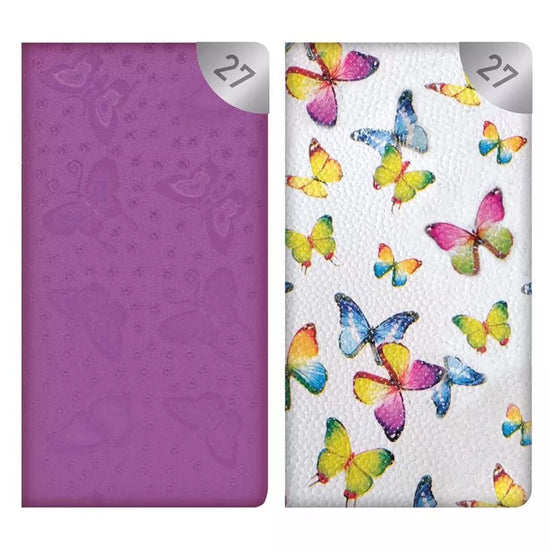 Diary Slim WTV Fabric Butterfly 2027 18pk