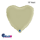 Grabo Foil Balloon Satin Olive Green Heart 18"