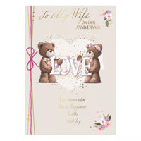 Set of six Prelude C90 Anniversary Wife greeting cards featuring elegant designs for special occasions.