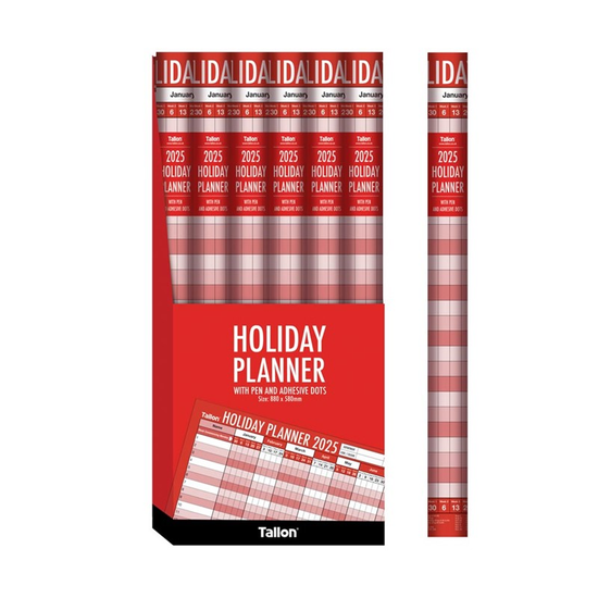 Calendar Staff Holiday Planner Red & Black 2027