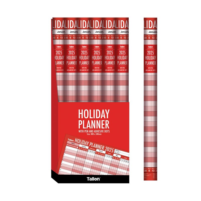 Calendar Staff Holiday Planner Red & Black 2027