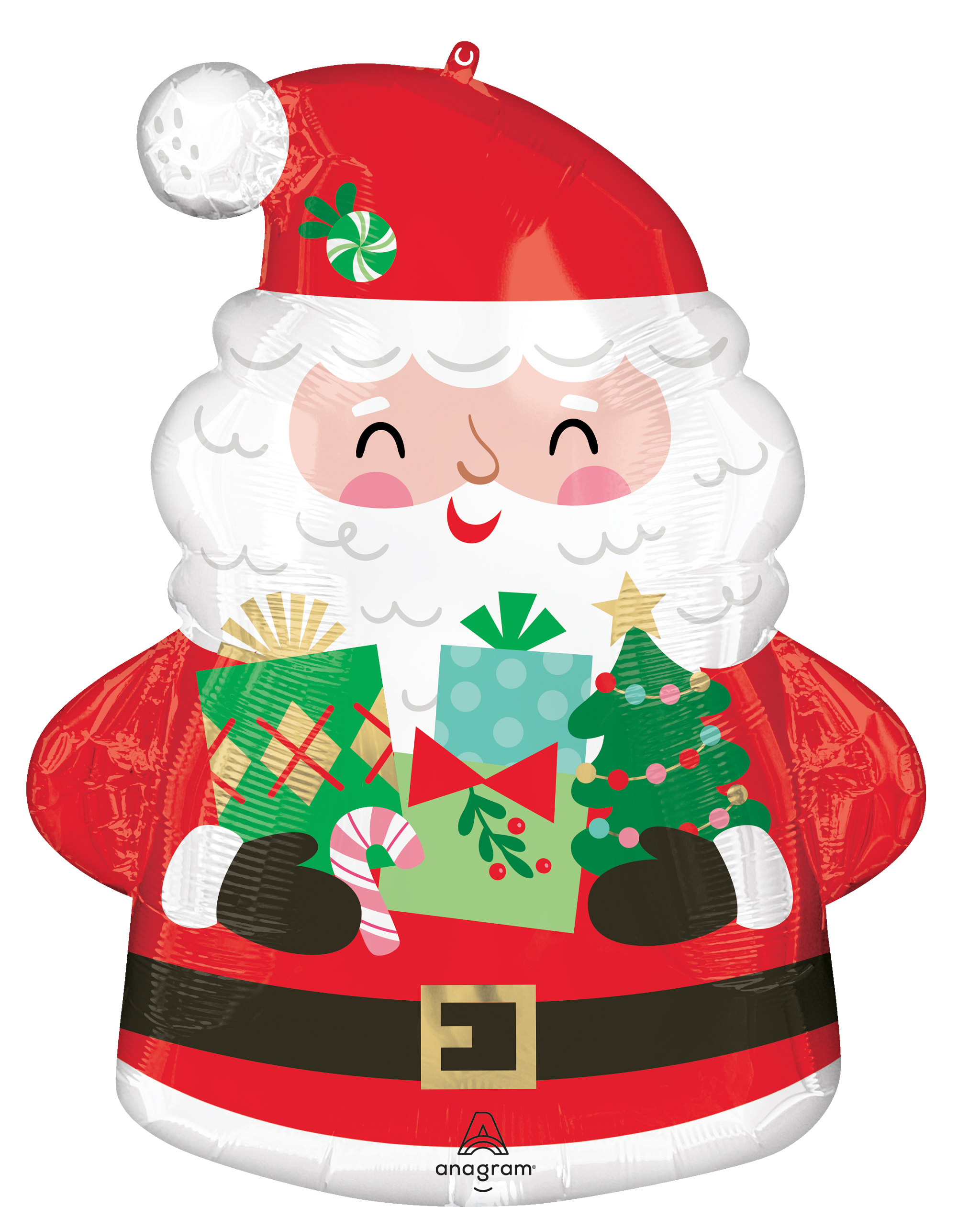 Anagram Foil Balloon Supershape Jolly Santa 25"