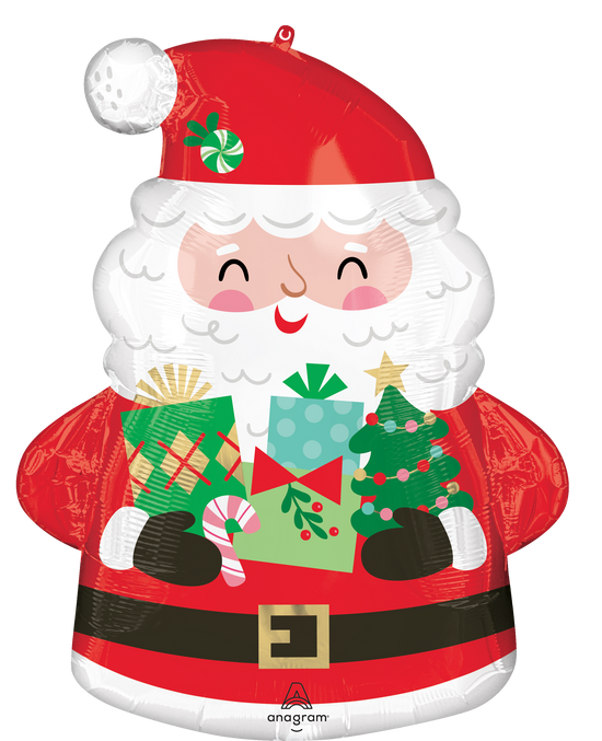 Anagram Foil Balloon Supershape Jolly Santa 25"
