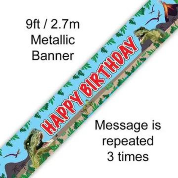 Oaktree Banner Birthday Dinosaur 9ft