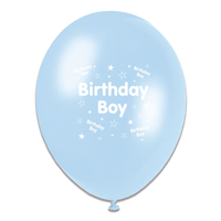 Tiger Feet Birthday Male Latex Balloons 6x8pk