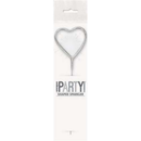 Unique Party Candle Sparkler Silver Glitz Heart 7