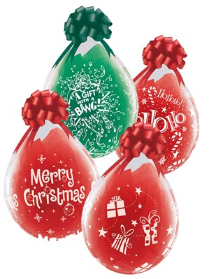 Anagram Christmas Clear 18" Latex Balloons 25pk