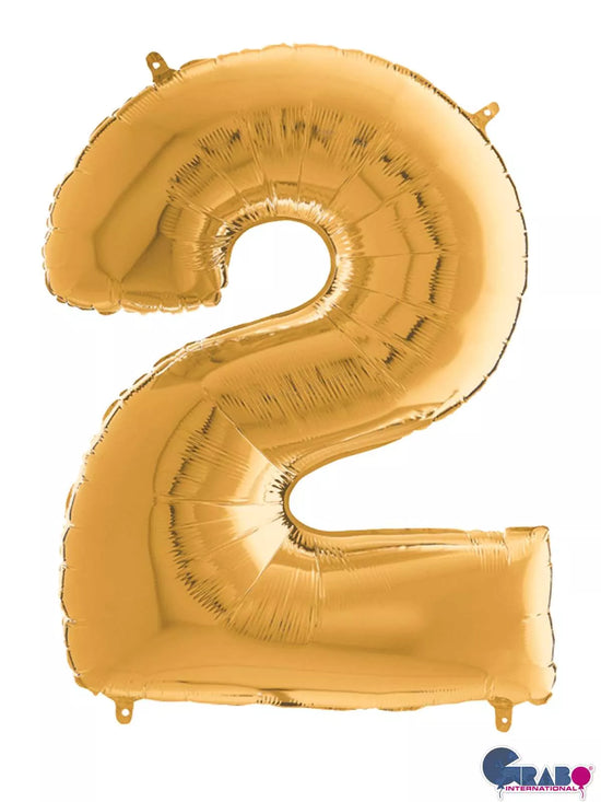 Grabo Foil Balloon Gold 26" Number 2