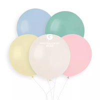 Gemar 25-pack of assorted 19-inch latex decorator balloons, colorful and suitable for party decorations.