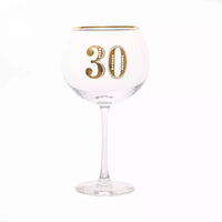 Tiger Feet Art Deco Gin Glass Age 30