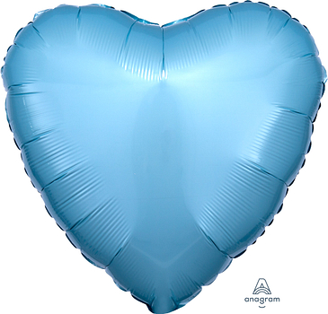 Anagram Pearl Pastel Blue 18" Heart Foil Balloon