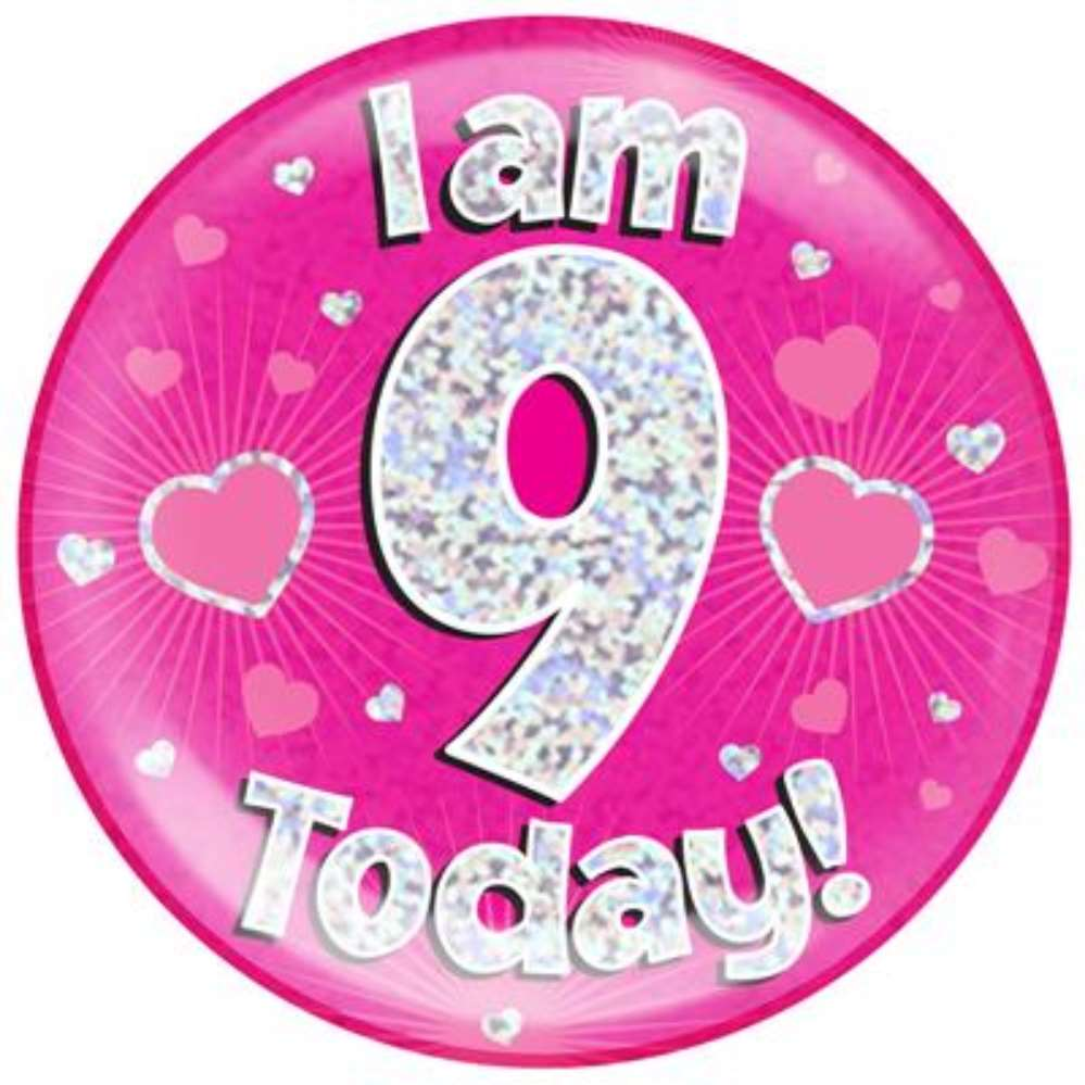 Oaktree Badge 9 Today Pink Jumbo 6