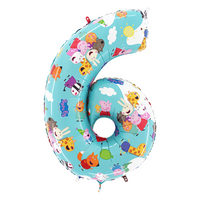 Grabo Foil Balloon Peppa Pig 26" Number 6