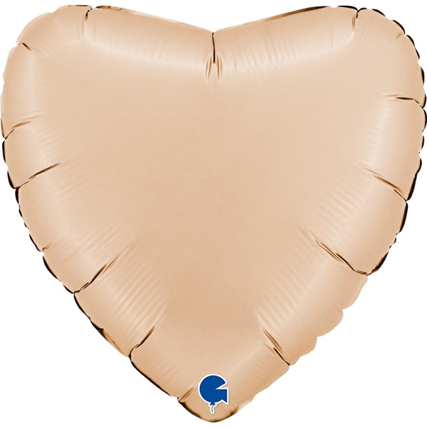 Grabo Foil Balloon Satin Nude Heart 22"