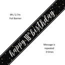 Unique Banner Black Glitz Age 18 9ft