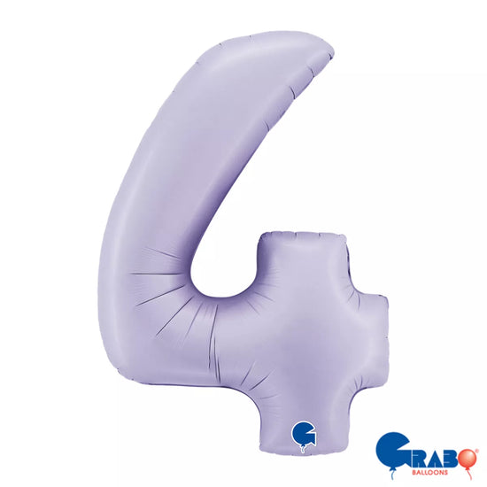 Grabo Foil Balloon Satin Lilac 40" Number 4