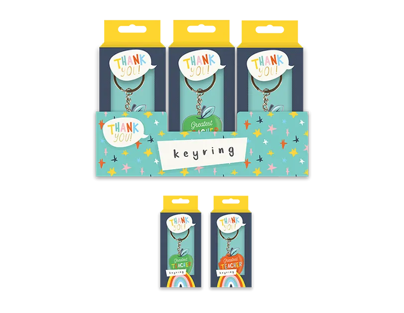 Teacher Keyring 9x4cm (Design May Vary)