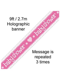 Oaktree Banner Baby Shower Pink 3.9m