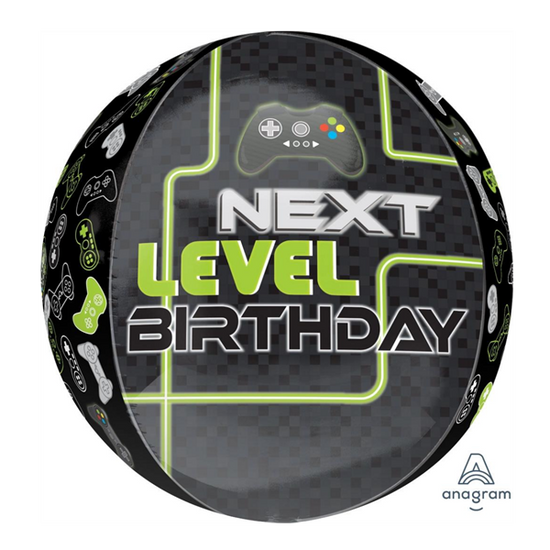 Anagram Level Up Gaming 15" Orbz Balloon