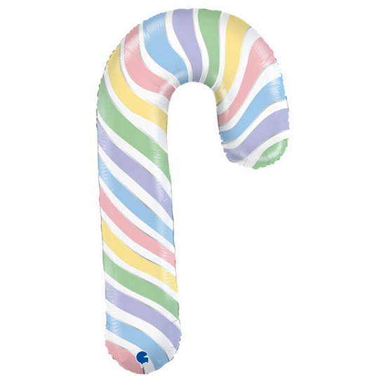 Jumbo Macaron Pastel Candy Cane 41" Foil Balloon