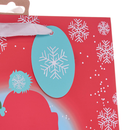 Gift Bag Christmas Wishes Penguin Large 12pk