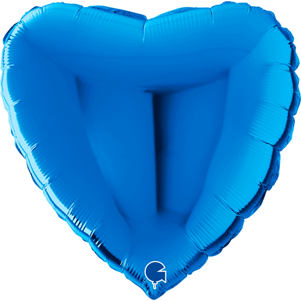 Grabo Foil Balloon Blue Heart 22"