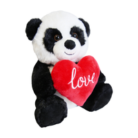 Eurowrap Plush Panda With Heart 8