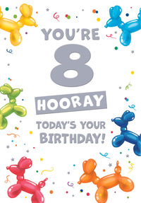 Poppyhill C50 Birthday Age 8 12pk
