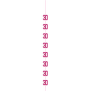 5ft Hanging D cor Age 30 Glitz Pink