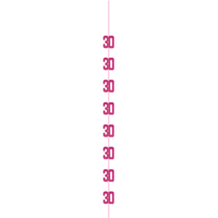 5ft Hanging D cor Age 30 Glitz Pink