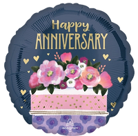 Anagram Anniversary Cake 18" Round Foil Balloon