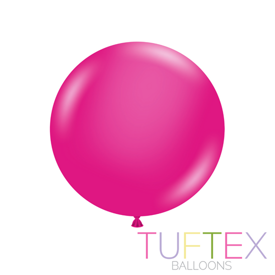 Tuftex Standard Hot Pink 24" Latex Balloons 3pk