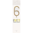 Unique Party Candle Sparkler Number 6 Gold 7