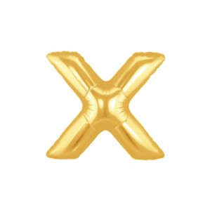 Oaktree Foil Balloon Gold 7" Letter X