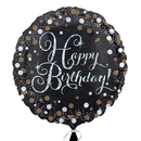 Anagram Birthday Black Sparkle 18" Foil Balloon