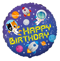 Flexmetal Foil Balloon Birthday Space 18