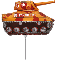 26" Brown Tank Foil Balloon