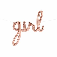 Rose Gold Girl Script 24" x 25" Foil Balloon
