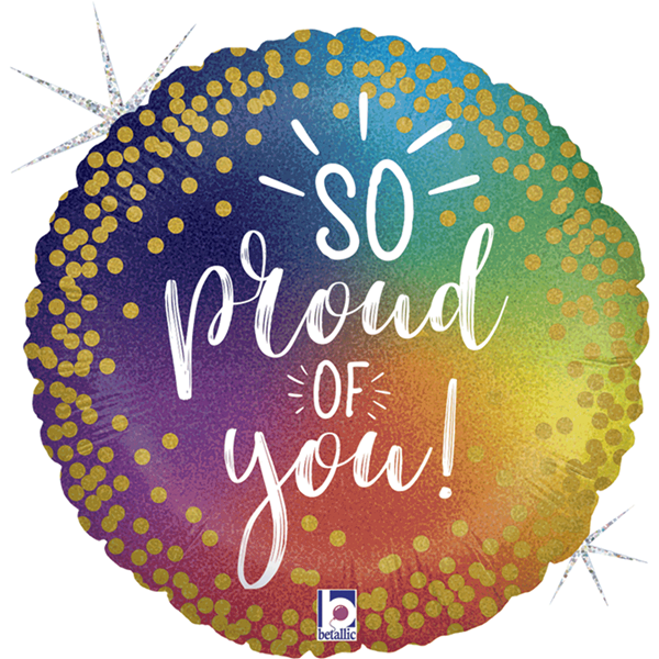 So Proud Of You Rainbow 18" Foil Balloon