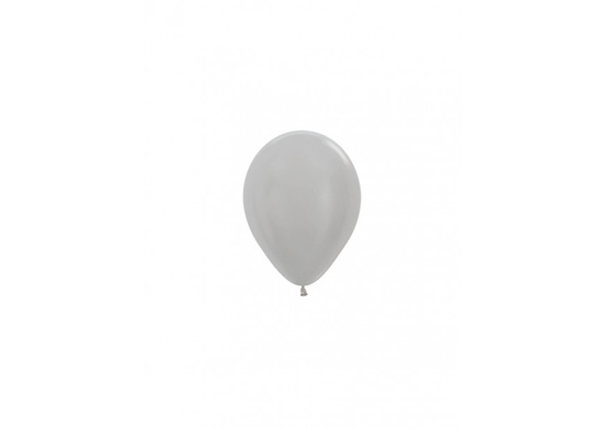 Sempertex 50 Pack Latex Balloons Pearl Silver 5