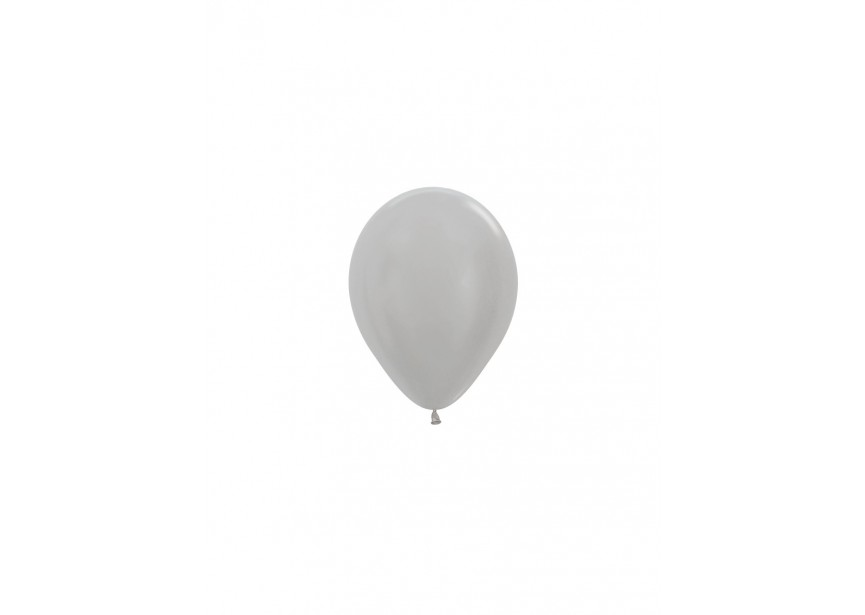 Sempertex 50 Pack Latex Balloons Pearl Silver 5
