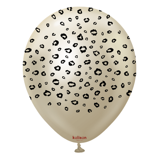 Kalisan Leopard Mirror White Gold 12" Latex 25pk